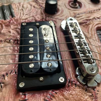 Destroyed Human Skin Custom Flying V Zemaitis image 8
