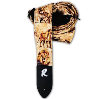 Lion Guitar Strap - Big Cat Guitar Strap -King of the Jungle Guitar Strap -Universal Guitar Strap-Works for Electric Acoustic & Bass Guitars image 5