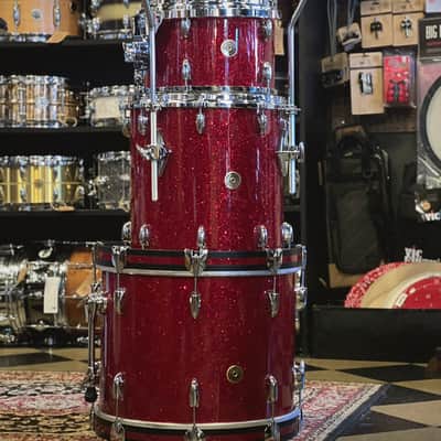 NEW Gretsch USA Custom in Red Glass Glitter - 14x18, 8x12, 14x14 image 7