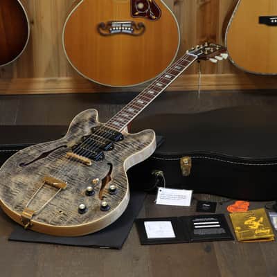 Unplayed! 2023 Gibson Custom Shop 1964 Reissue ES-335 M2M 3x P90 Semi-Hollow Electric Guitar Trans Ebony Black + OHSC image 1