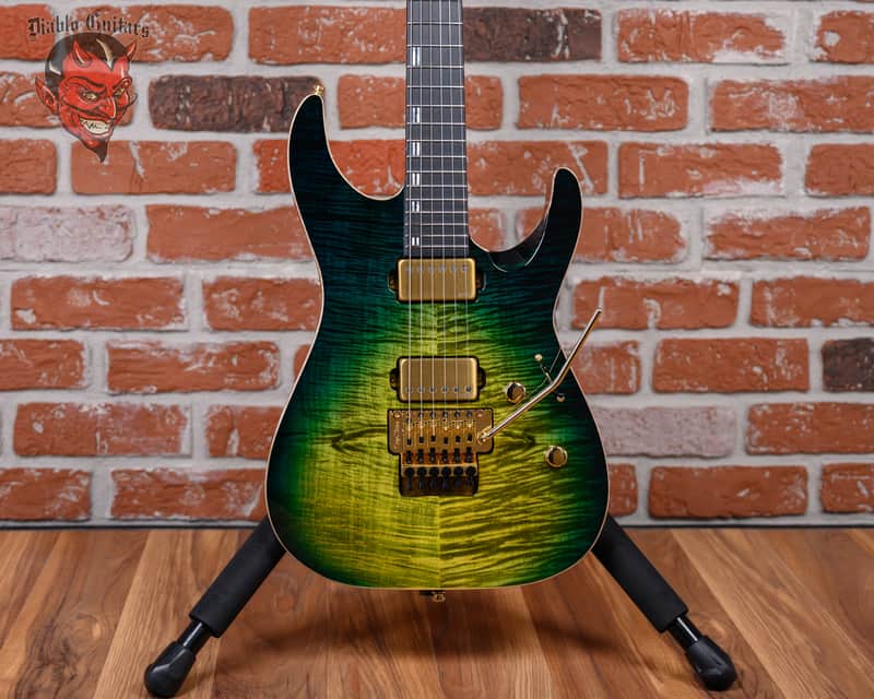 ESP Original Series M-II CTM FM FR Flame Maple Top Turquoise Green Tear Drop 2025 w/OHSC image 1