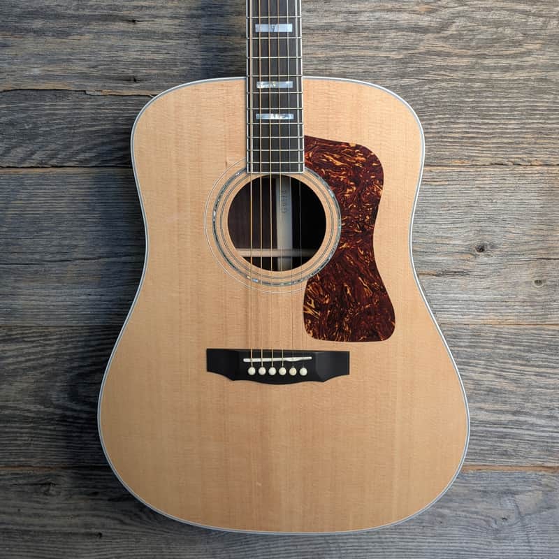 Guild USA D-55 Dreadnought Acoustic Guitar - Natural image 1