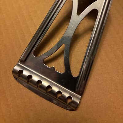 1950s Harmony Acoustic Flat Top Guitar Tailpiece NOS 1711 1940s - Chrome image 3