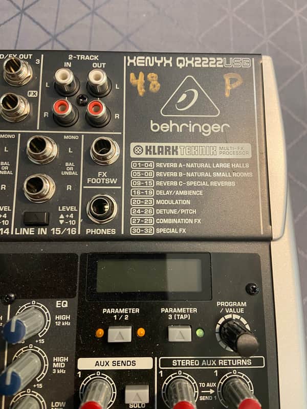 Behringer Xenyx QX2222USB Mixer with USB Interface and Effects 2015 - Present - Standard image 1