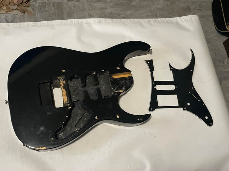 2010 Indonesian Ibanez RG350EX Black Strat Basswood Guitar Body Floyd Ready (Rough Shape) image 1