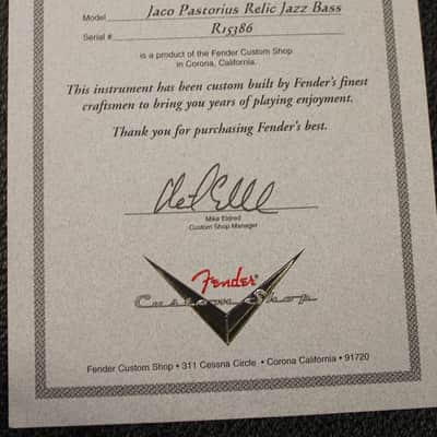 2002 Fender Custom Shop Jaco Pastorius Relic Jazz Bass Sunburst image 11