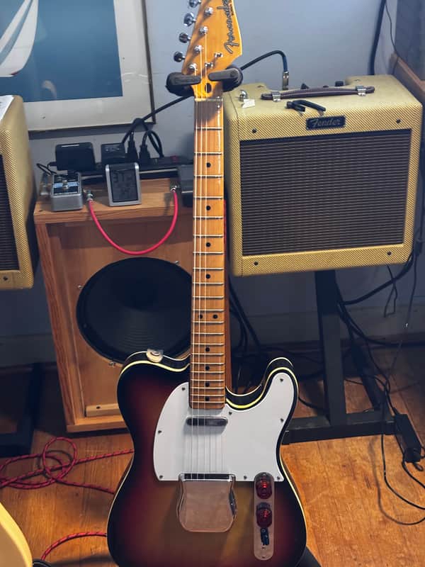 VINTAGE 1975 FERNANDES FTE 70 “BURNY OLDS” TELE  YELLOW SUNBURST ALL ORIGINAL. EXCELLENT CONDITION. MIJ image 1