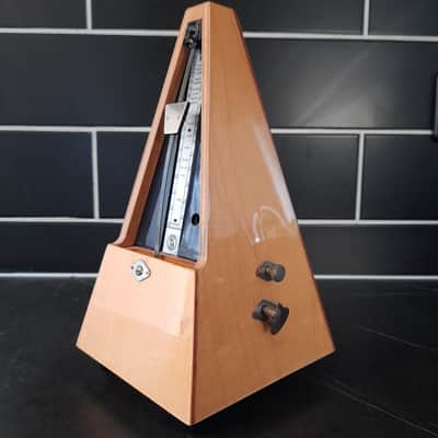 Vintage 1969 Wittner / Sinn Maelzel Metronome – Maple Wood w/ Bell – Full Kit image 2