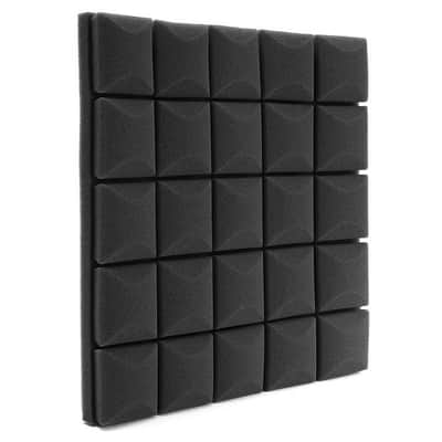4 Pcs 500 x 500 x 50 mm Soundproof Acoustic Foam Panels (Black) image 3
