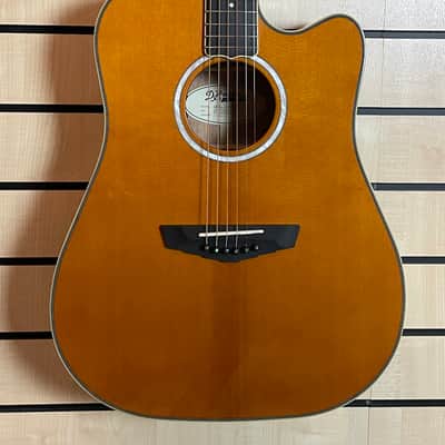 D'Angelico Excel Bowery Vintage Natural All-Solid Acoustic Guitar Gigbag Made in China image 2