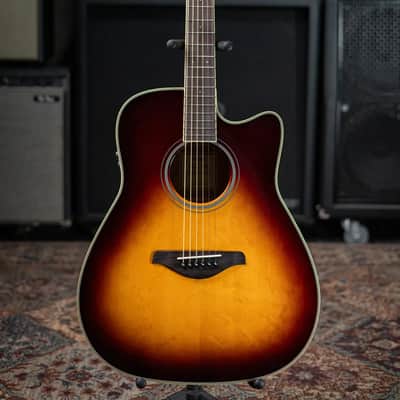 Yamaha FGC-TA Transacoustic Cutaway Acoustic/Electric Guitar - Brown Sunburst image 3