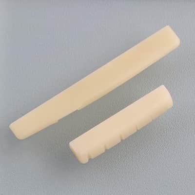 Unbleached Acoustic Guitar Bone Nut & Saddle Set Compatible with Acoustic Guitar 43mm / 75mm image 3
