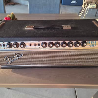 Fender Showman "Drip Edge" 2-Channel 85-Watt Silverface Guitar Amp Head with Master Volume image 1