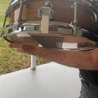 Dunnett/Stanton Moore Spirit of New Orleans snare drum Acacia 14 X 4.5 Unique hardware/adjustable Air vent and Throw-Off image 5
