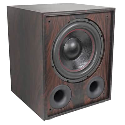 Rockville Rock Shaker Dark Wood 800w 12" Powered Home Theater Subwoofer Sub image 7