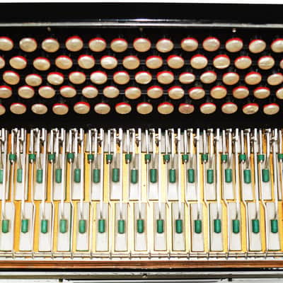 Crucianelli Brevis made in Italy Rare 5 Rows Button Accordion B Griff, New Straps 2154, Amazing Rich and Powerful sound! Bild 13