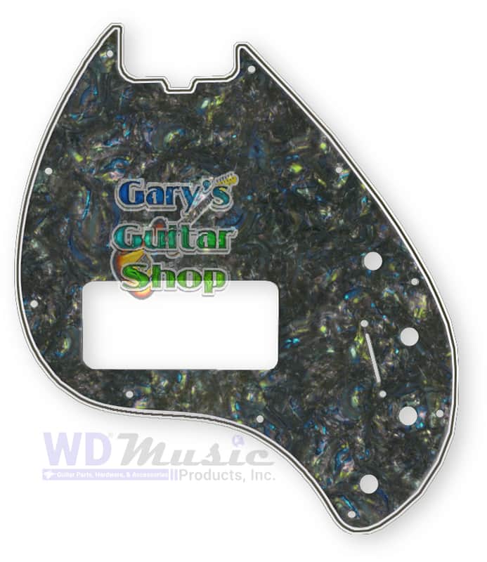 WD Musicman Stingray 5 String Pickguard Black Abalone Pearl + Free Screws + Free Shipping image 1