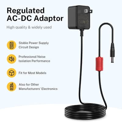 DPA-100 Guitar Pedal Power Supply Adapter 9V DC 1A Tip Negative 5 Way Daisy Chain Cables for Effect Pedal image 3