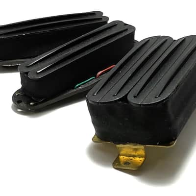 DFHR Rails HSS Pickup Set, Super-Hot Humbucker Rail Bridge Middle & Neck SH Set, Black image 2