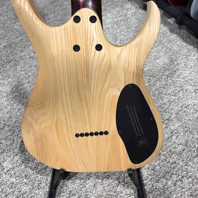 Mayones Duvell Elite 7 Lefty – Trans Dirty Natural / Matt Black Burst – Bare Knuckle Pickups image 6