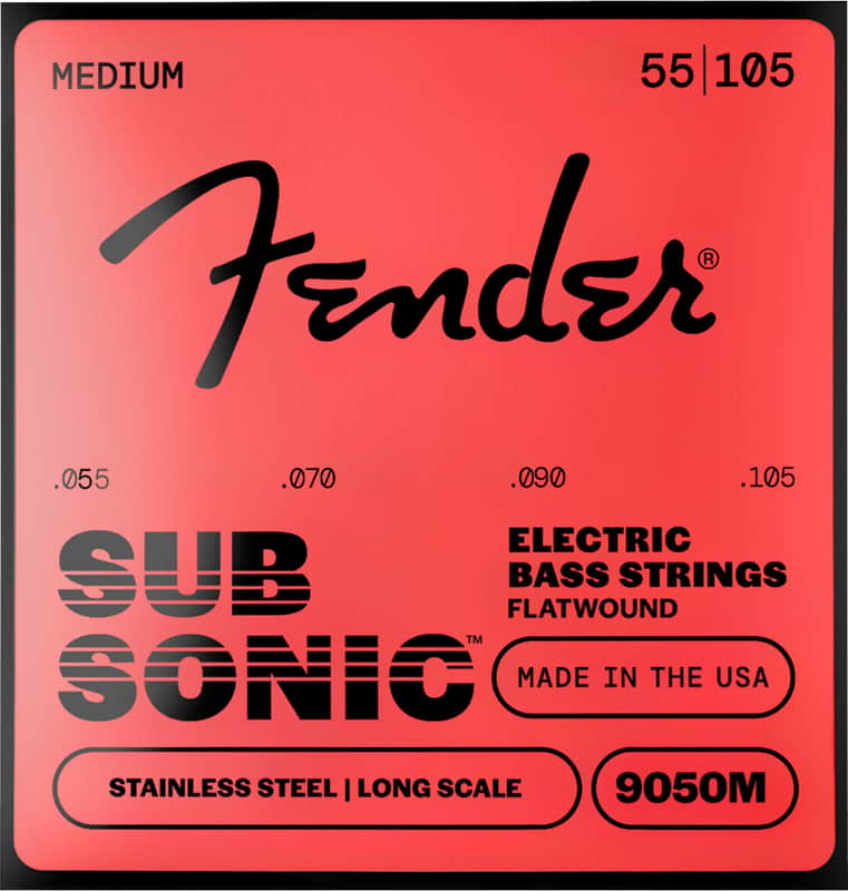Fender 9050M SubSonic™ 9050 Flatwound Stainless Steel Bass Strings; 55-105 image 1