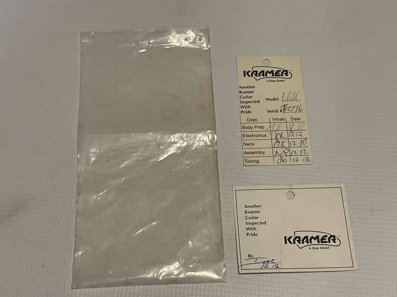 1980's Kramer Model Electric Guitar Factory Hang Tags Case Candy image 1