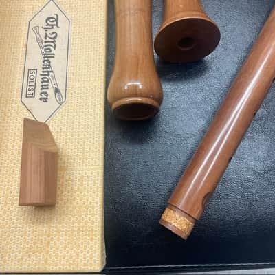 Mollenhauer Solist Wooden Recorder Lot – Keyed Alto & 2-Piece Soprano w/ Boxes '50s or '60s image 3