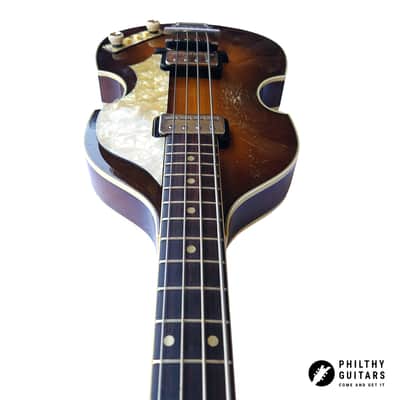 1964 Hofner 500/1 shortscale violin bass in Sunburst (Restauriert, Vintage, Hföern, Beatle) image 7