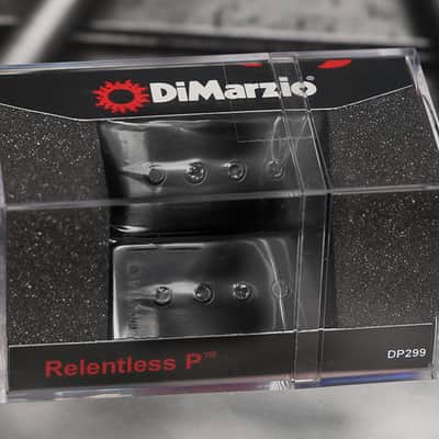 DiMarzio DP299GB Relentless P Precison Bass Pickup - Gloss Black Metal / Black Pole Pieces