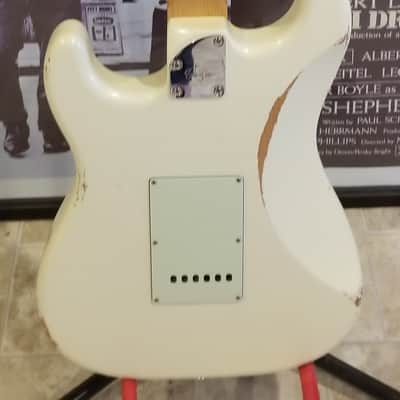 Shijie STE Pro Strat Vintage White Relic Nitro Finish image 6