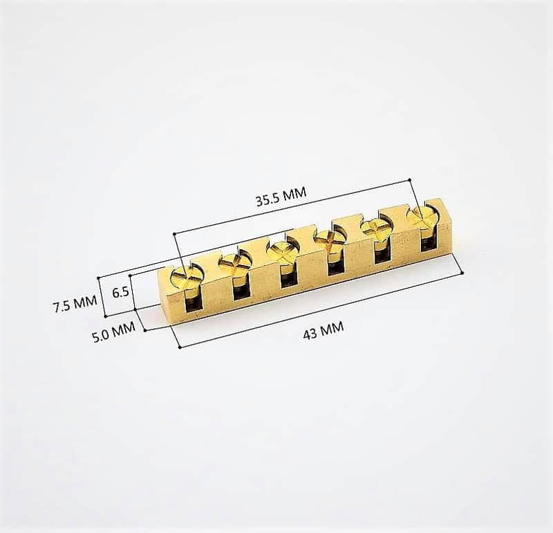 Wilkinson Bell LP Brass Adjustable Nut Brass for Les Pauls, SG's, Acoustics and Similar image 1