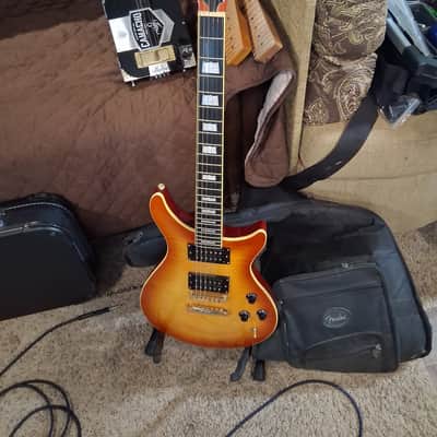Baker Ed Roman Double Cut Honey Vurst 2010s - Flame Honey Burst image 2