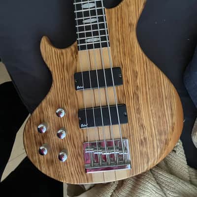 Gstyle Left Handed 5 String Bass 2020s - Wood image 1