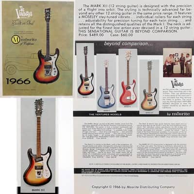 Video Demo 1966 Mosrite Mark XII 12 String Sunburst Pro Setup Original Hard Shell Case image 16