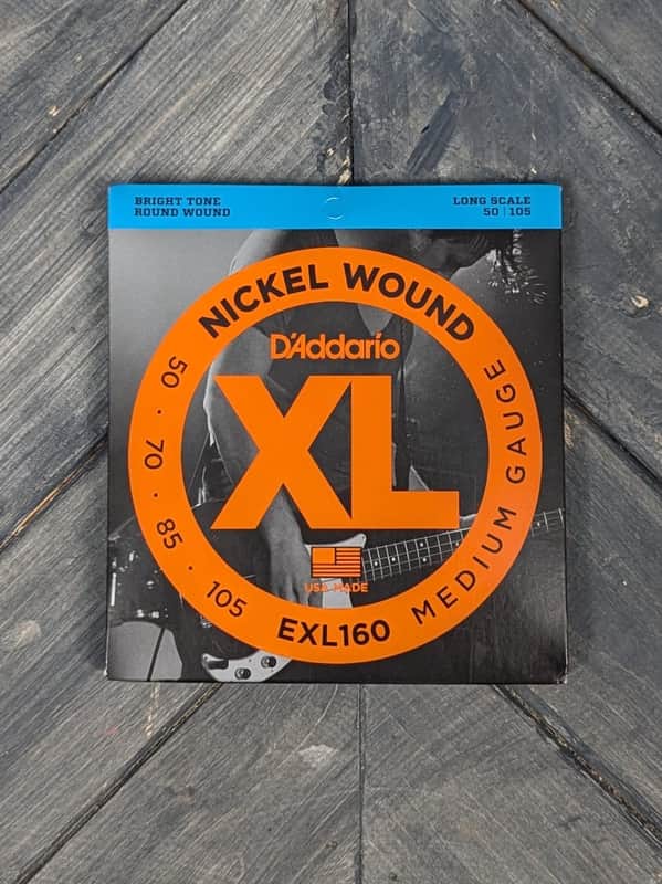 Mint D'Addario EXL160 Medium 50-105 Nickel Wound 4 String Long Scale Bass Guitar Strings image 1