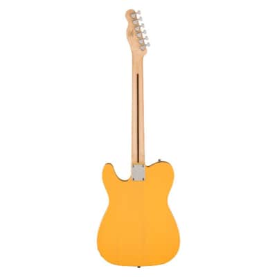 Squier Sonic Telecaster 6-String Right-Handed Electric Guitar with Maple Fingerboard, 1-Ply Black Pickguard, and Satin Urethane Neck Finish (Butterscotch Blonde) image 2