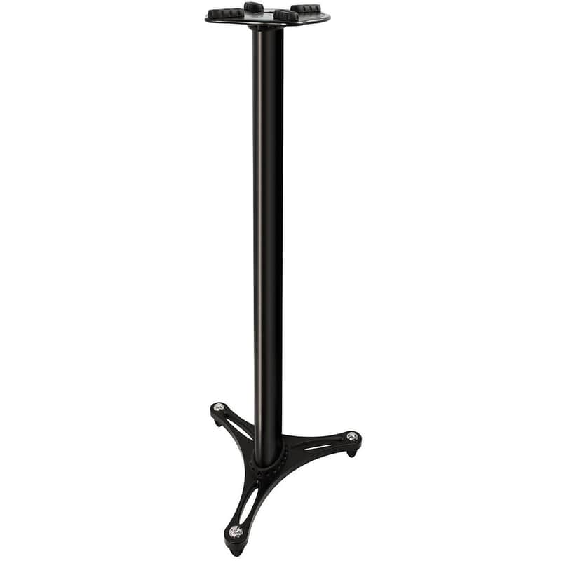 Ultimate Support MS-90-45B Pro Column Studio Monitor Stands w/ Cable Channels, Pair, Black image 1