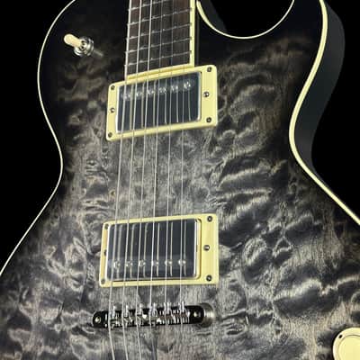 Collings CL City Limits DLX Quilt Top Acid Wash Charcoal Burst w/Case 251664 image 4