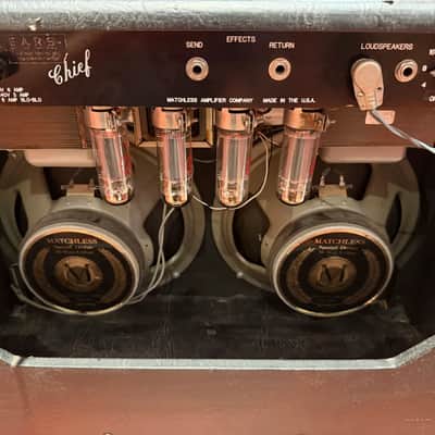 1997 Matchless Chief 100 2 x 12" Combo Amp Burgundy and Black image 13