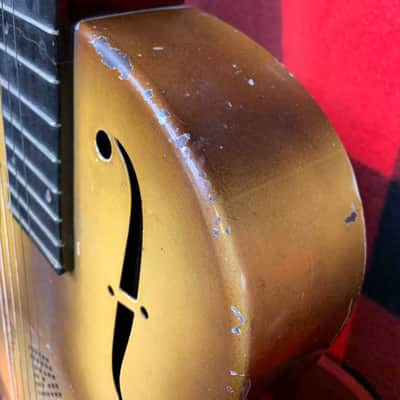 1929 National Triolian Resophonic Guitar Walnut Sunburst image 7