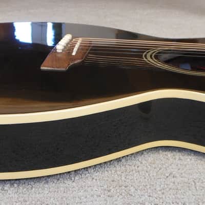 1986 Gibson Black Acoustic Guitar Prototype_(Chet Atkins?)_Thin Body_Sharp Cutaway_Original Case image 12