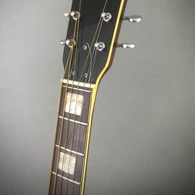 1970s Vintage Aria No. 796 MIJ Natural Acoustic Dreadnought Guitar Rare Matsumoku Pearl Block Inlays image 5