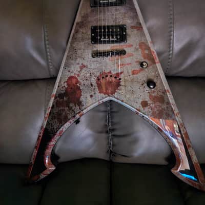 Dean Michael Amott Tyrant Battle Axe RARE Dave Mustaine flying V *UPGRADES Seymour Duncan black winter pickups image 13