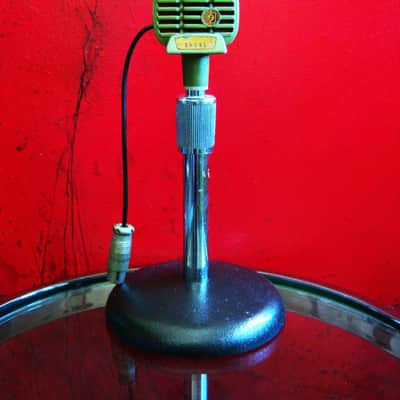Vintage 1950's Shure 510C controlled reluctance microphone High Z w Atlas DS7 stand 410 510 prop display repair image 1