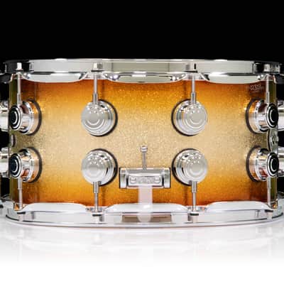 DW Collector's Series 7x14 SSC Maple Snare Drum Gold Glitz image 4