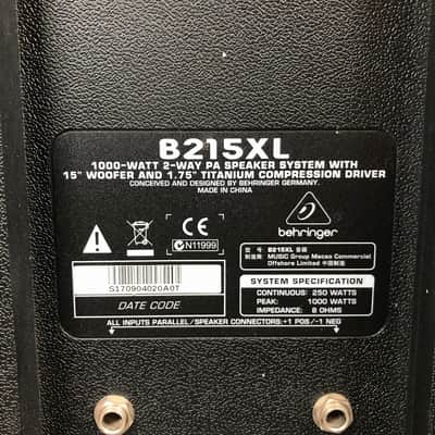 Behringer Eurolive B215XL 550-watt 15-inch Speaker Pair image 4