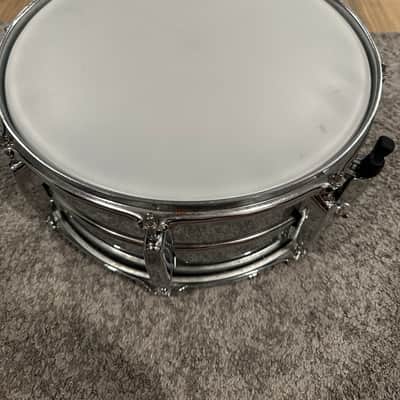 Tama RS-106 Rockstar 6.5x14" Steel Snare Drum with 8 Sure-Tune Lugs, SS Upright Strainer 1988 - 1994 - Chrome image 3