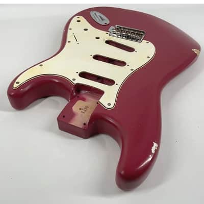 MJT Lightweight Strat Body 4lbs Alder 2026 - Aged Nitro Burgundy Mist image 7