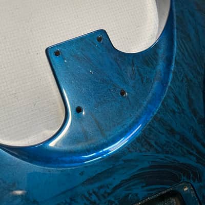 2000's Japan Jackson DKMG Dinky Cobalt Blue Swirl Guitar Body Floyd Ready image 13