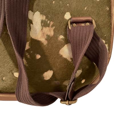 Harvest Leather Green Pony Hair Patch Bass Bag image 5